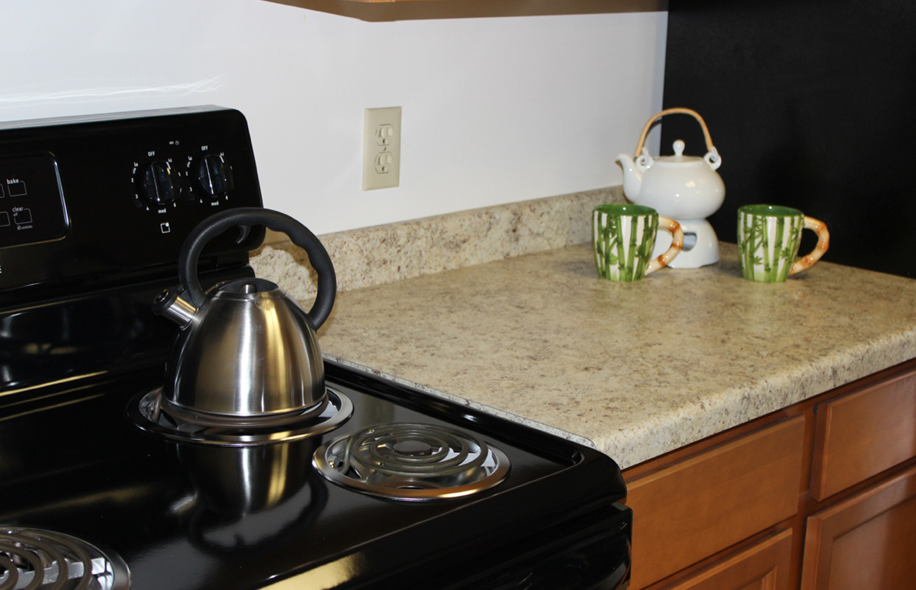 Updated appliances, cabinetry, and countertops in select homes (or upon request)