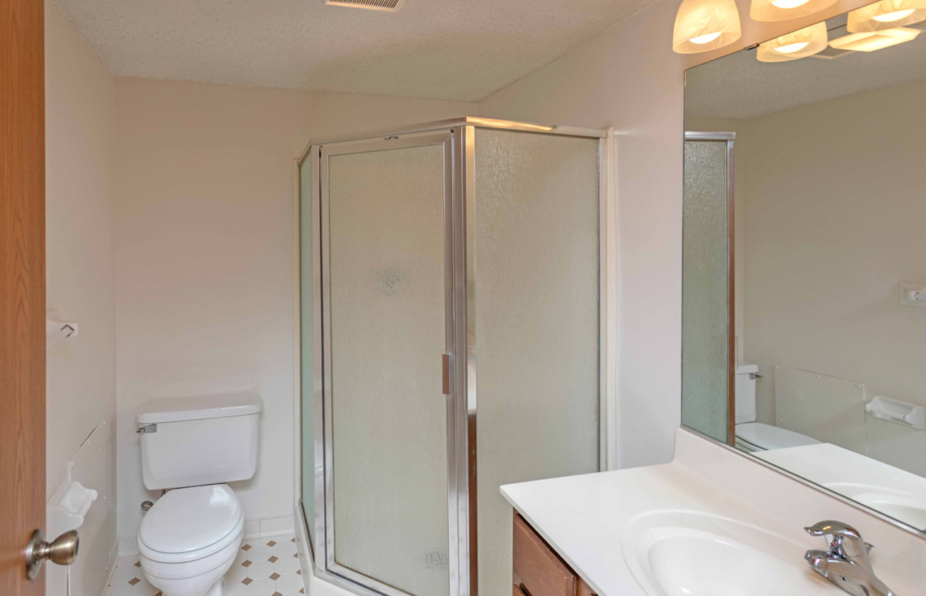 All 2 bedrooms feature 2 bathrooms (stand up shower in second bath)