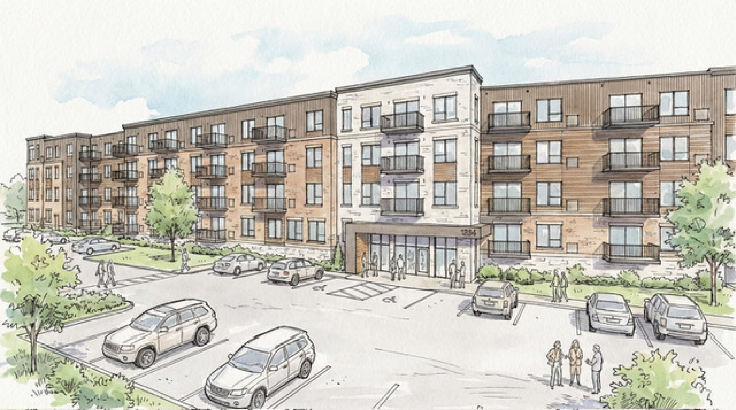 Rendering of the new Lexington Heights building